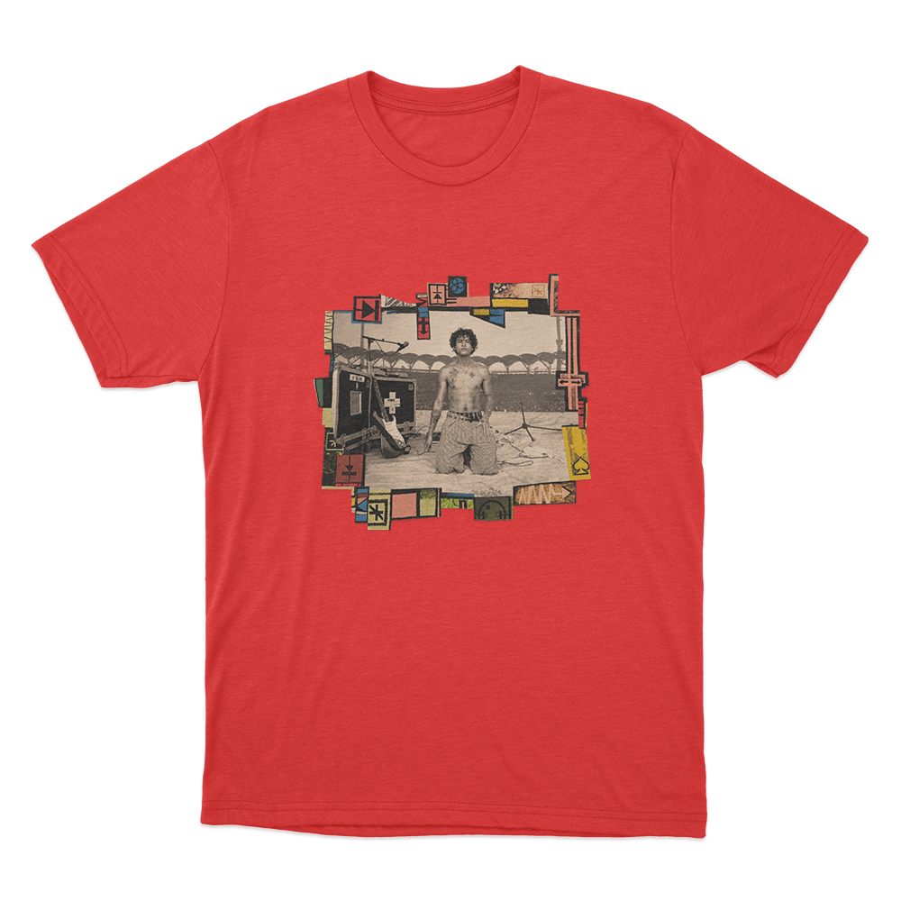 Dominic Fike Concert Collage Unisex T Shirt Red Dominic Fike Concert Collage Unisex T Shirt Red