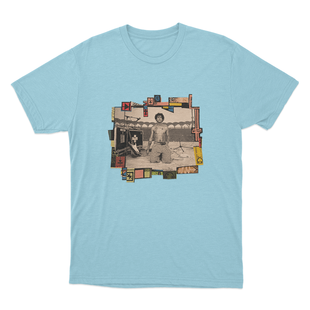 Dominic Fike Concert Collage Unisex T Shirt Sky Blue Dominic Fike Concert Collage Unisex T Shirt Sky Blue