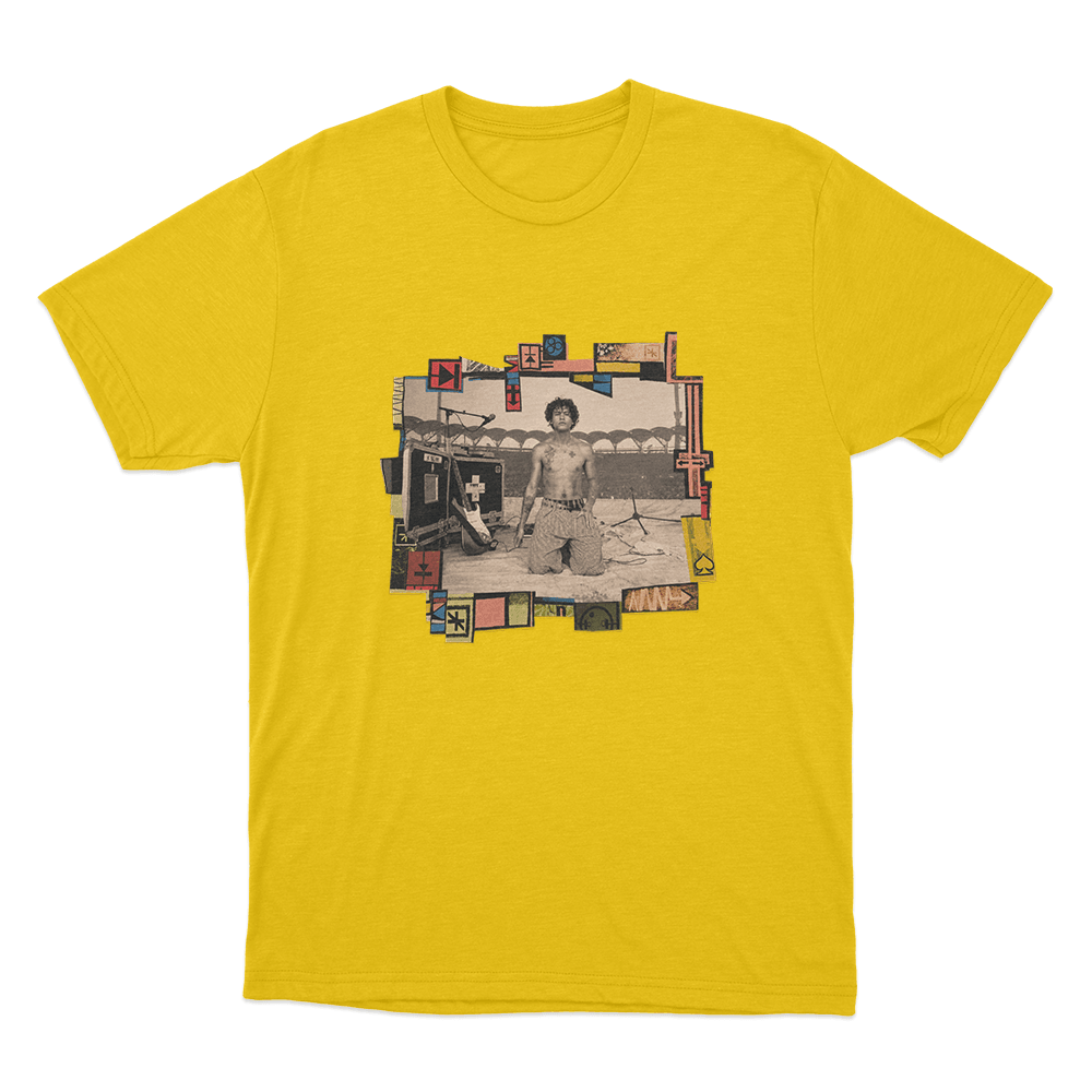 Dominic Fike Concert Collage Unisex T Shirt Yellow Dominic Fike Concert Collage Unisex T Shirt Yellow
