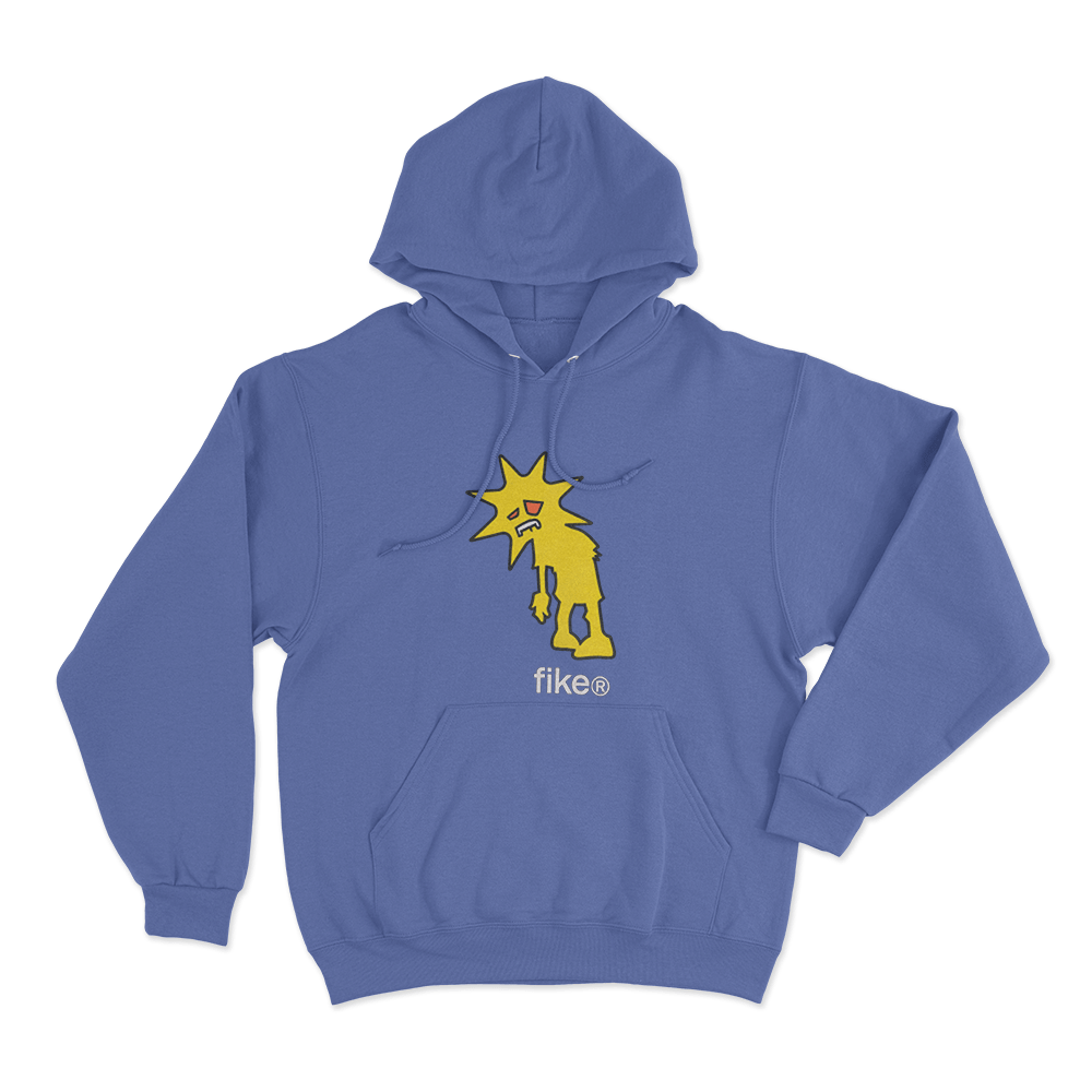Fike Doodle Creature Unisex Hoodie Blue Fike Doodle Creature Unisex Hoodie Blue