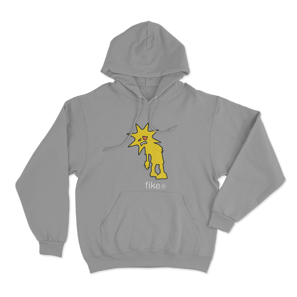 Fike Doodle Creature Unisex Hoodie Grey Fike Doodle Creature Unisex Hoodie Grey