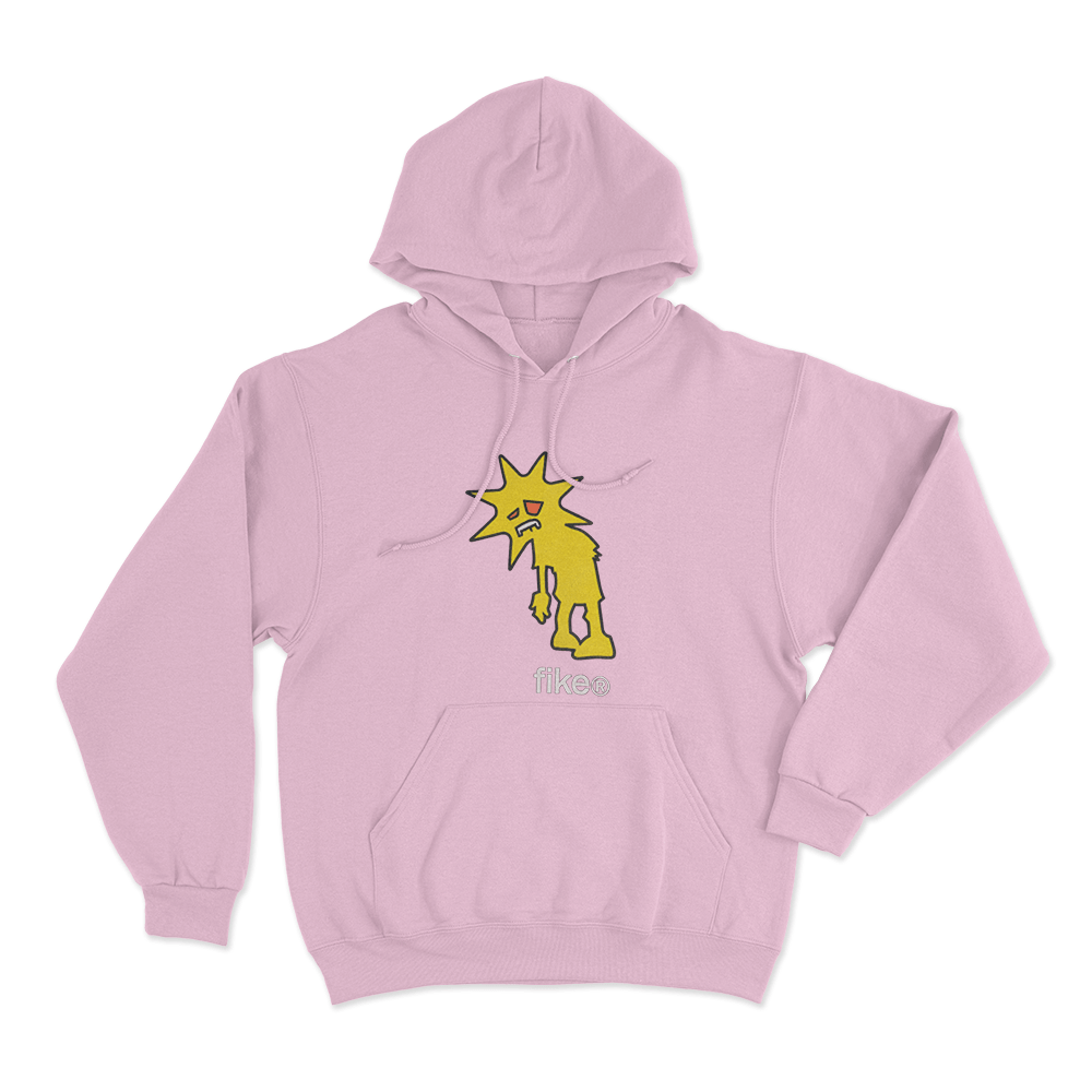 Fike Doodle Creature Unisex Hoodie Pink Fike Doodle Creature Unisex Hoodie Pink