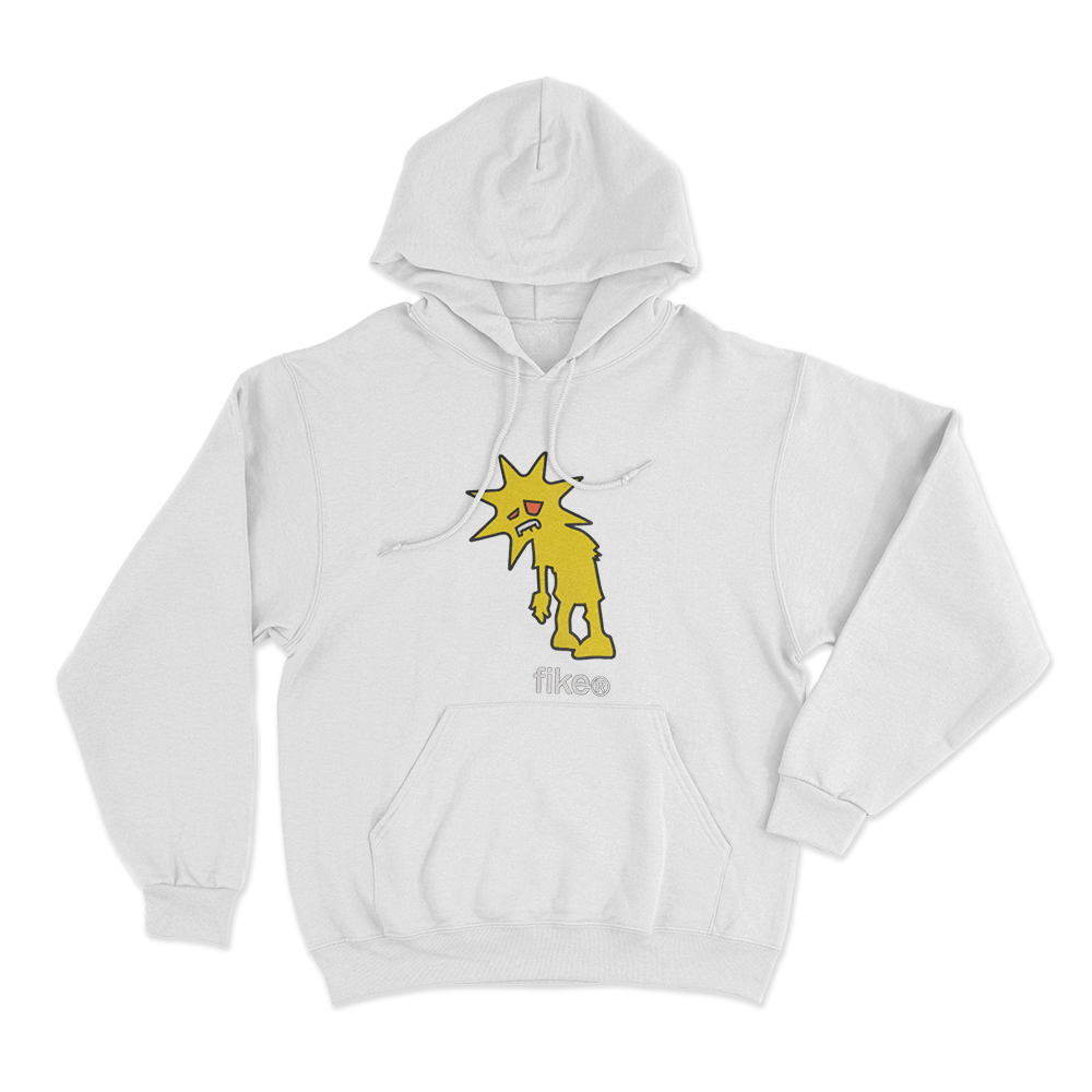 Fike Doodle Creature Unisex Hoodie White Fike Doodle Creature Unisex Hoodie White